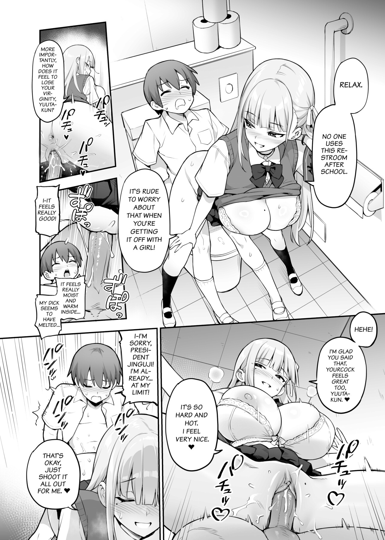 Hentai Manga Comic-About the Beloved Student President's Huge Tits-Read-9